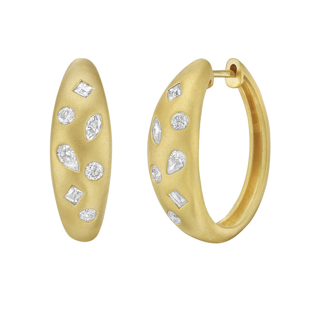 Nautilus Fortune Diamond and Gold Earrings