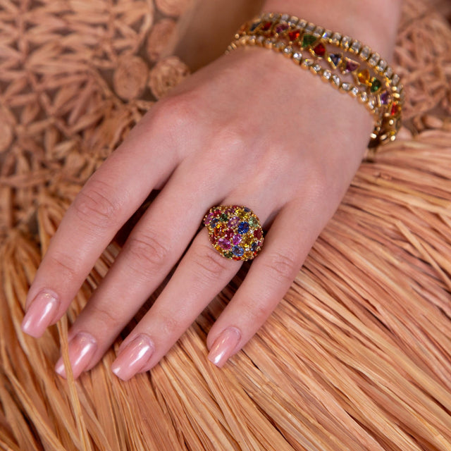Prisma Multi-Colored Sapphire Cocktail Ring
