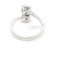 18kt Blue Sapphire and Diamond Cluster Ring