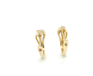 18kt Yellow Gold Intertwining Diamond Earring