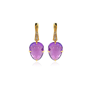 Amethyst Sugar Loaf Earrings