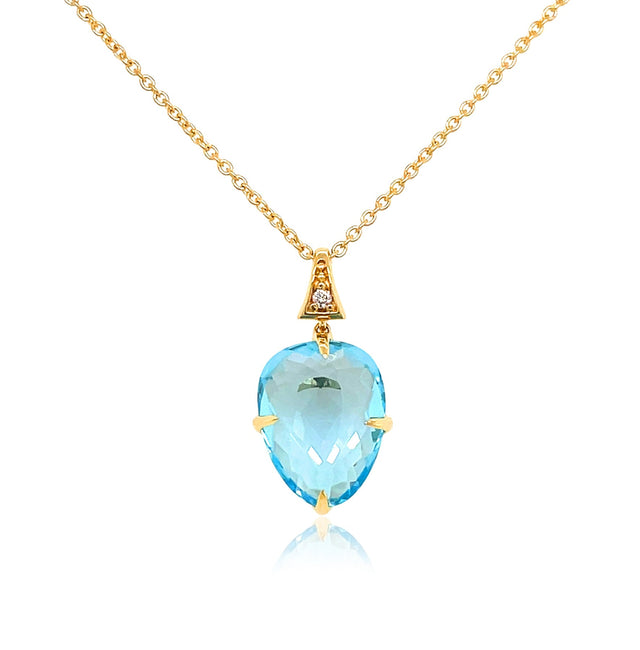 Blue Topaz Sugar Loaf Necklace