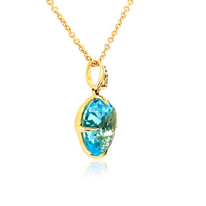 Blue Topaz Sugar Loaf Necklace