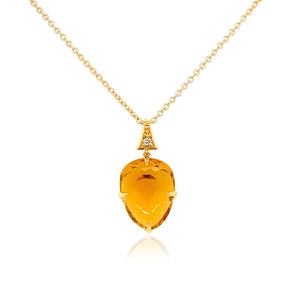 Citrine Sugar Loaf Necklace