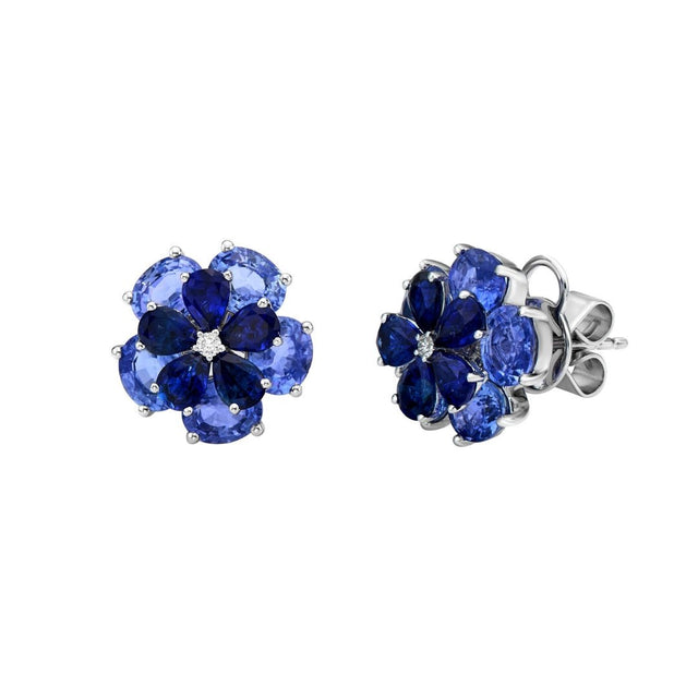 Azure Blue Sapphire Studs