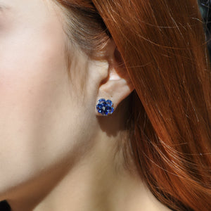 Azure Blue Sapphire Studs