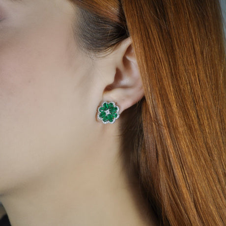 Esme Emerald Stud Earrings