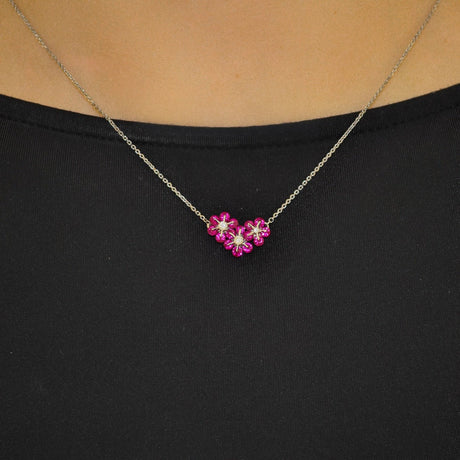 Flores Ruby Pendant Necklace