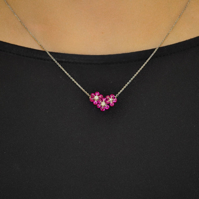 Flores Ruby Pendant Necklace