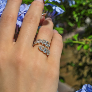 Lotus Diamond Wrap Ring