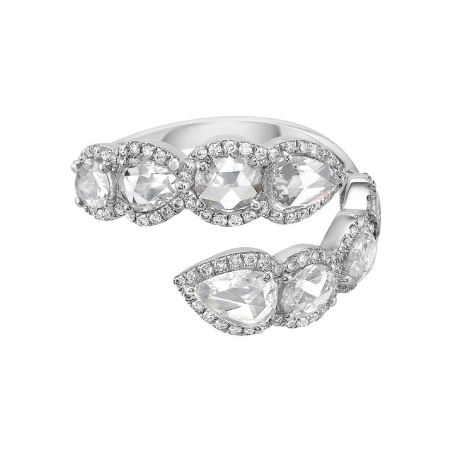 Lotus Diamond Wrap Ring