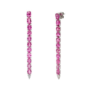 Marian Pink Sapphire Drop Earrings