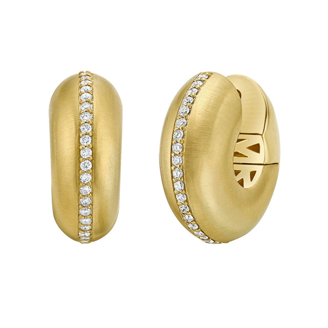 Nautilus Cyprus Diamond and Gold Hoops