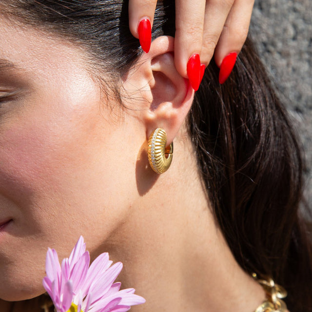 Nautilus Ionia Diamond and Gold Earrings