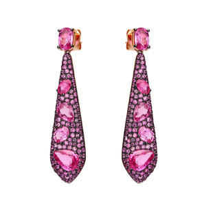 Nyx Statement Pink Sapphire Earrings