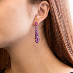 Nyx Statement Pink Sapphire Earrings