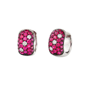 Piora Pink Sapphire Hoops