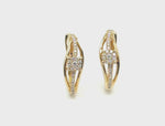 18kt Yellow Gold Intertwining Diamond Earring