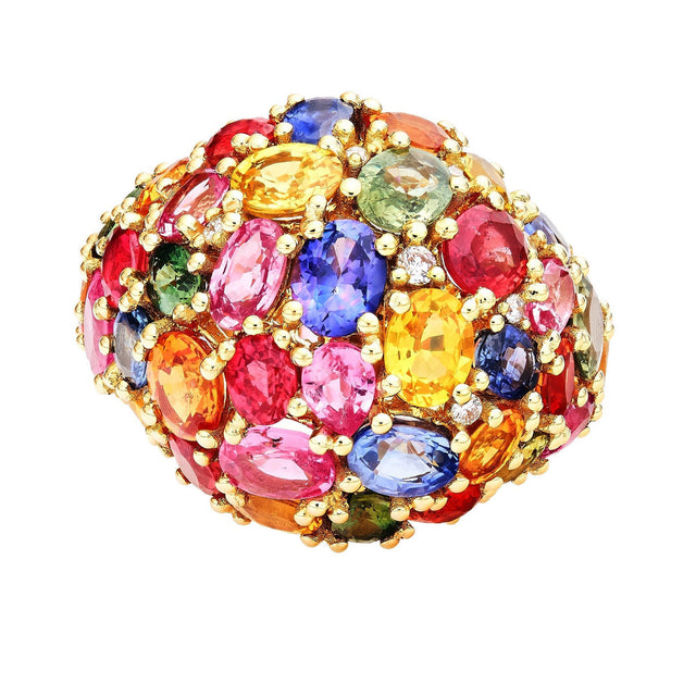 Prisma Multi-Colored Sapphire Cocktail Ring