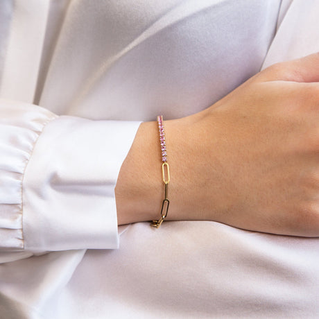 Lobelia Pink Sapphire Bracelet